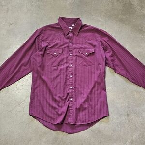 Ely Cattleman Western Snap Shirt (Size L 16.5x34)
